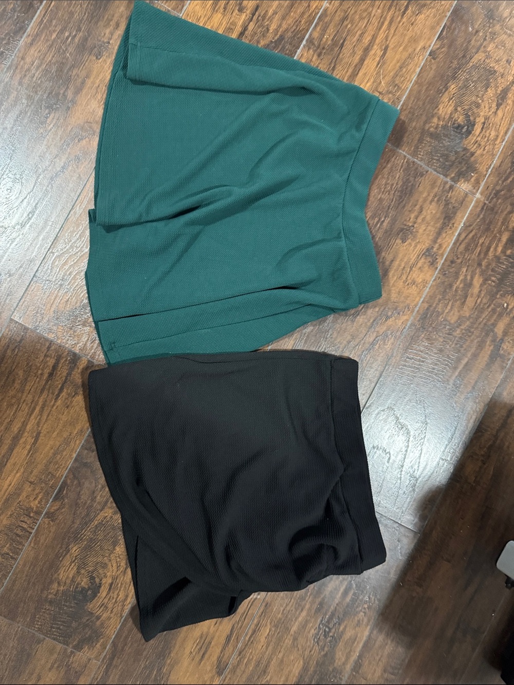 SHEIN Emerald Green and Black Circle Skirt Duo